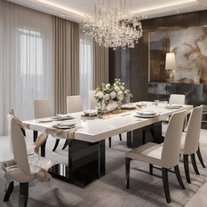 Modern High Gloss Dining Table And 6 Chairs UK Sale - Furniture in Fashion